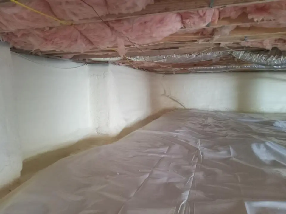 Crawl space encapsulation with closed-cell spray foam for Attic Insulation in Lakeway